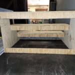 backside of 3 step staircase: made out of 3/4inch plywood..